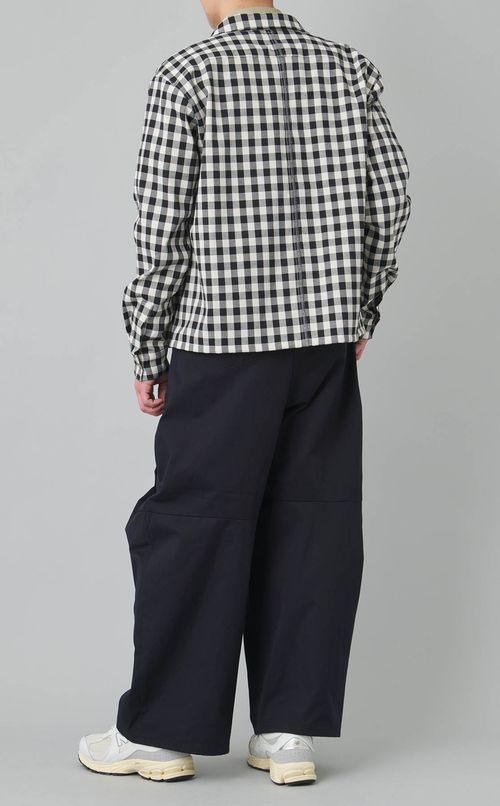 チェックジップシャツ