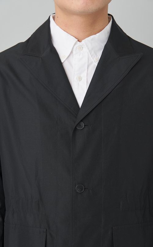 コットンシルクピークドラペルブルゾン