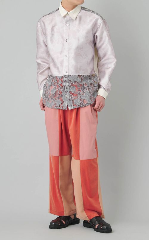 【reADdress】パッチワークロングスリーブシャツ