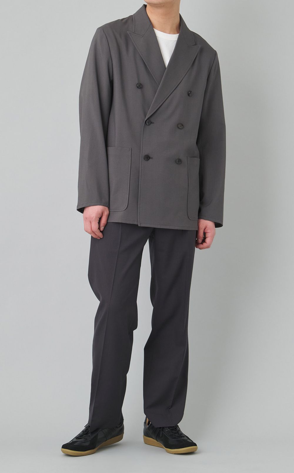 タックテーパードイージーパンツ