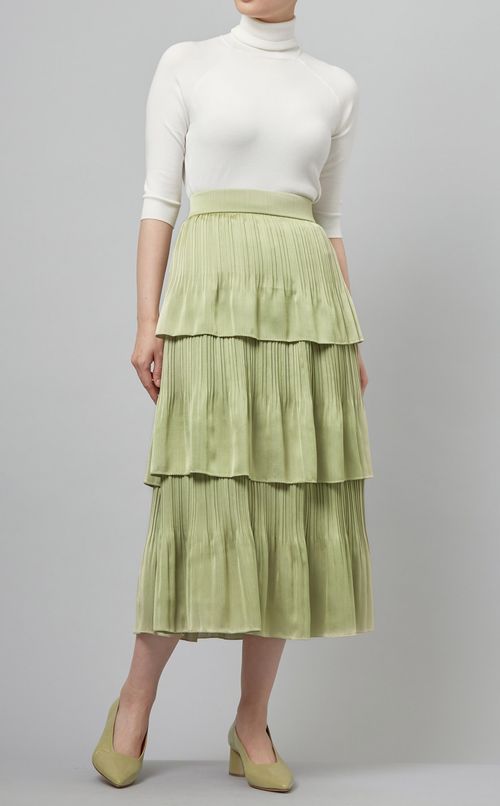 ティアードプリーツスカート