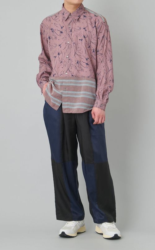 【reADdress】パッチワークロングスリーブシャツ