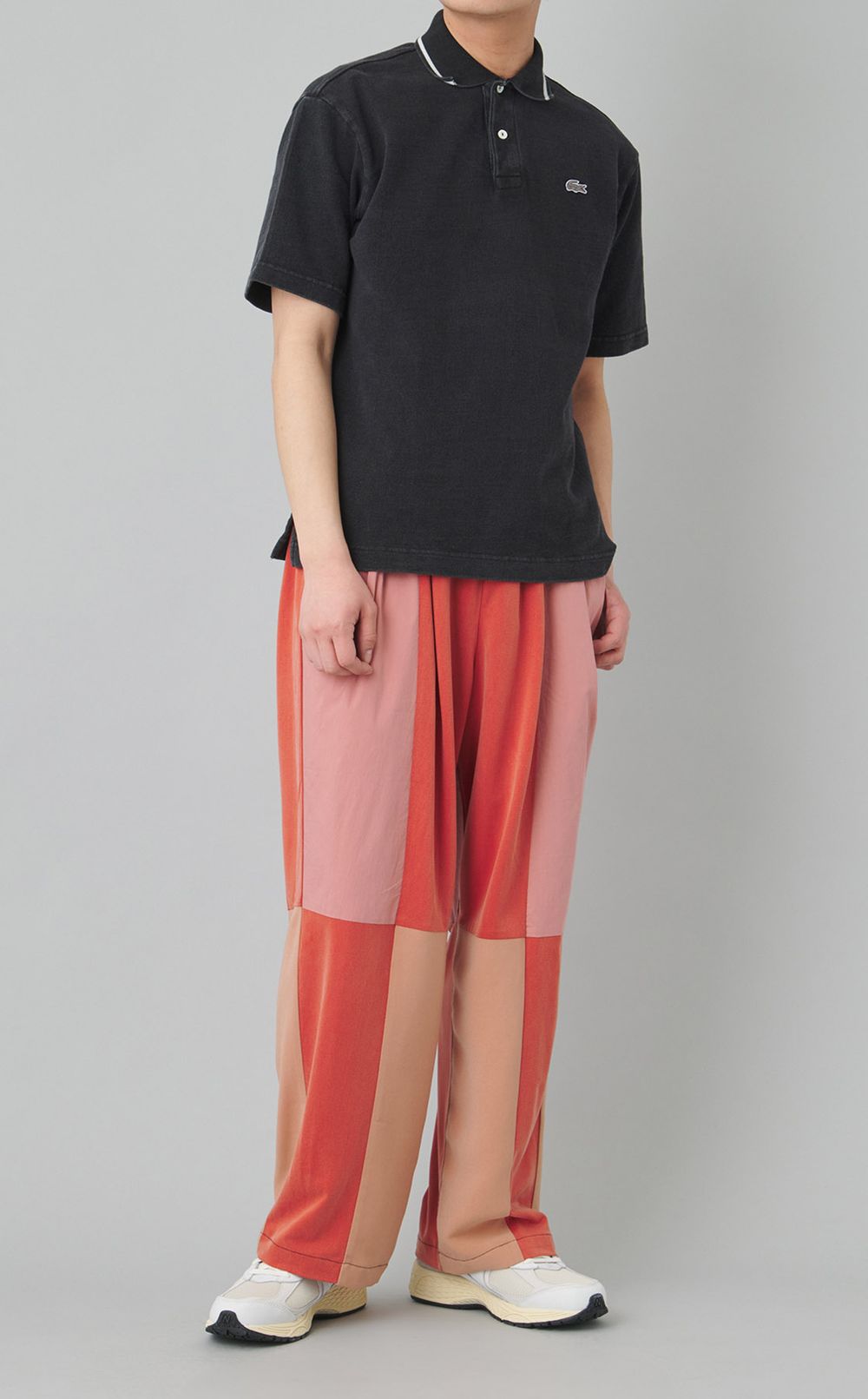 リブニットインディゴポロシャツ