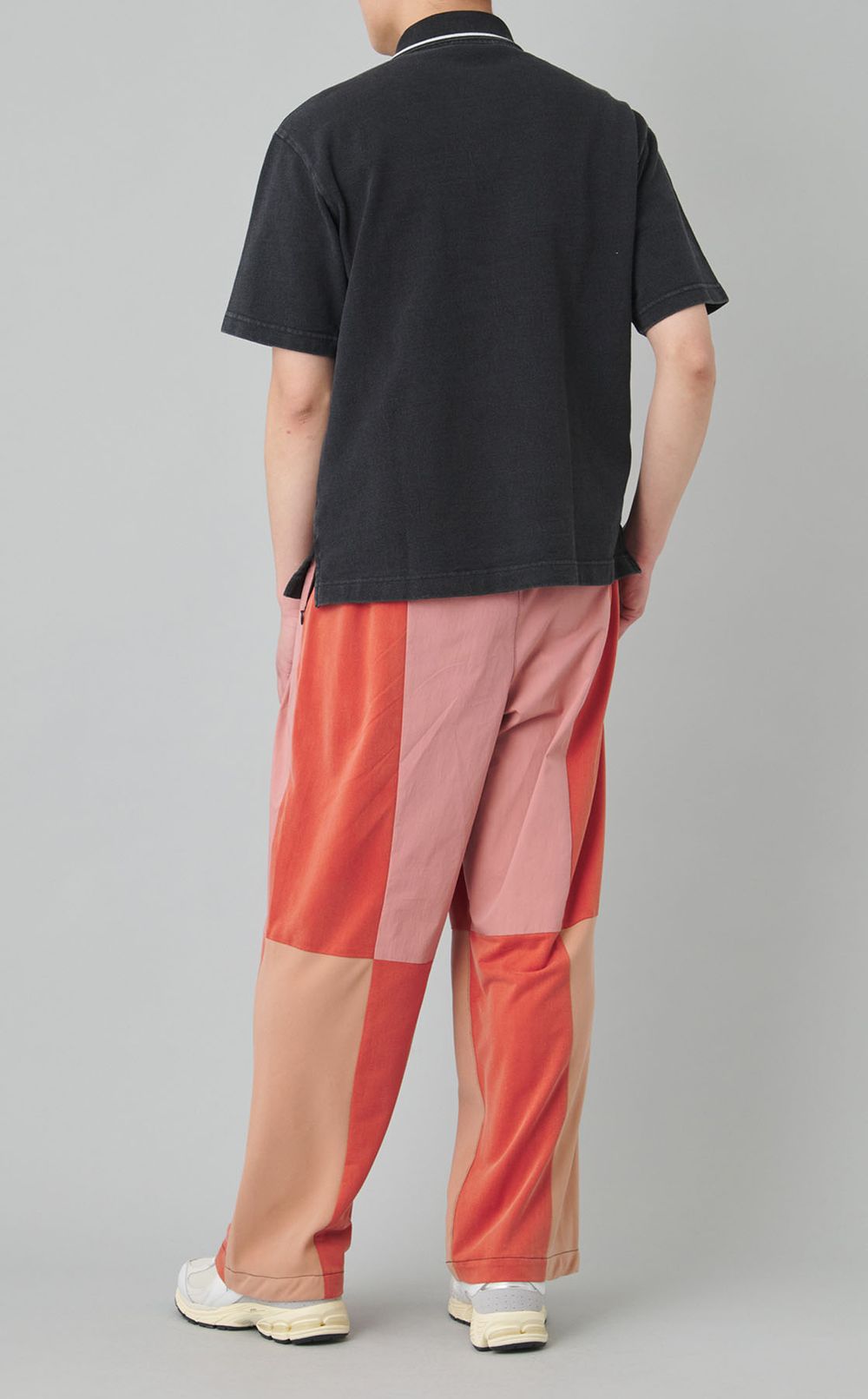 リブニットインディゴポロシャツ