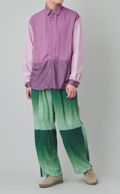 【reADdress】パッチワークロングスリーブシャツ