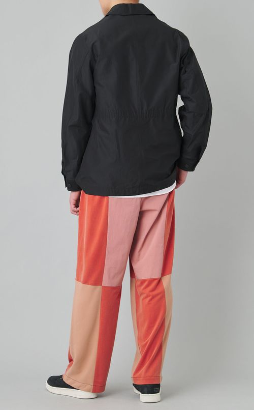 コットンシルクピークドラペルブルゾン