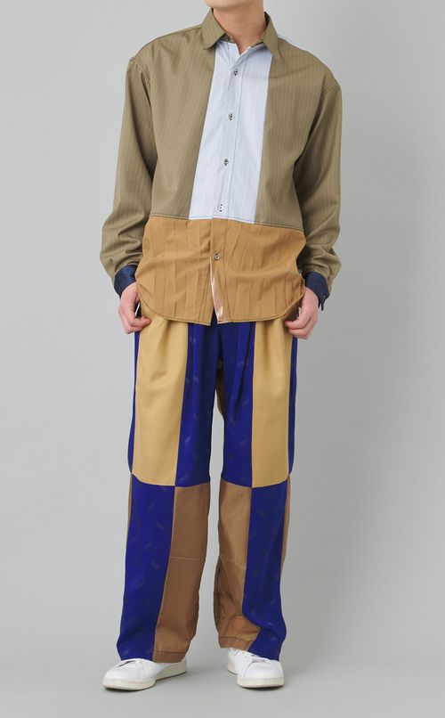 【reADdress】パッチワークロングスリーブシャツ