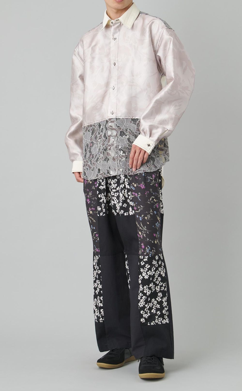 【reADdress】パッチワークロングスリーブシャツ