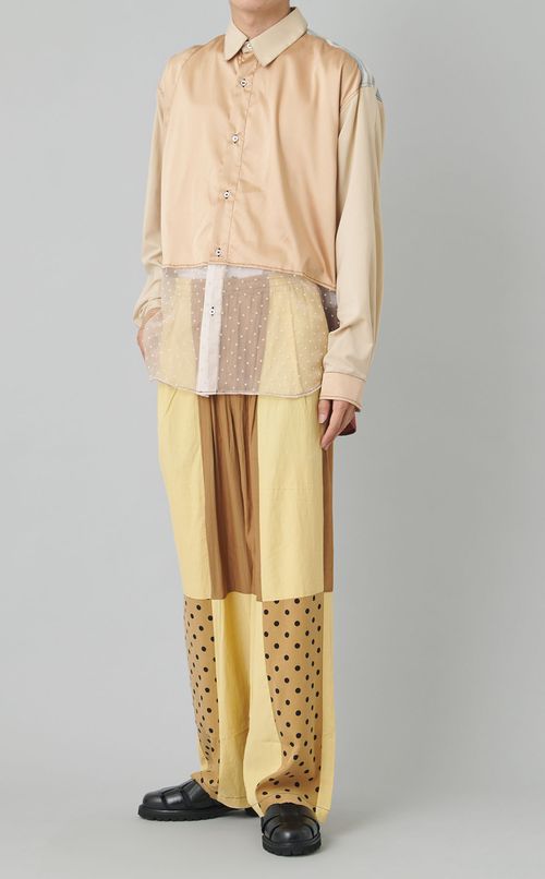 【reADdress】パッチワークロングスリーブシャツ