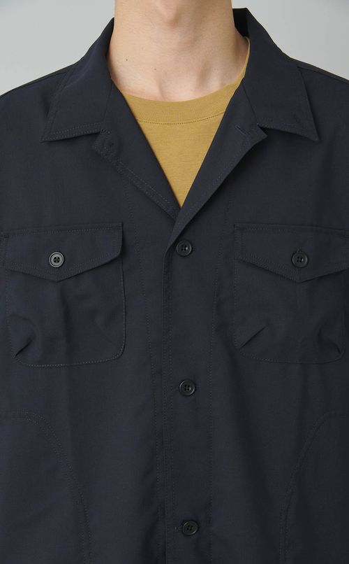 トロピカルウールアーミーシャツブルゾン