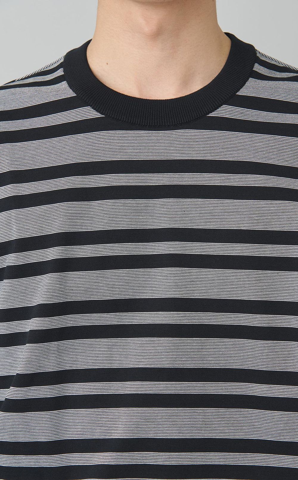 ショートスリーブボーダーニットTシャツ