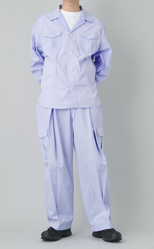 ガーメントダイアーミーシャツブルゾン