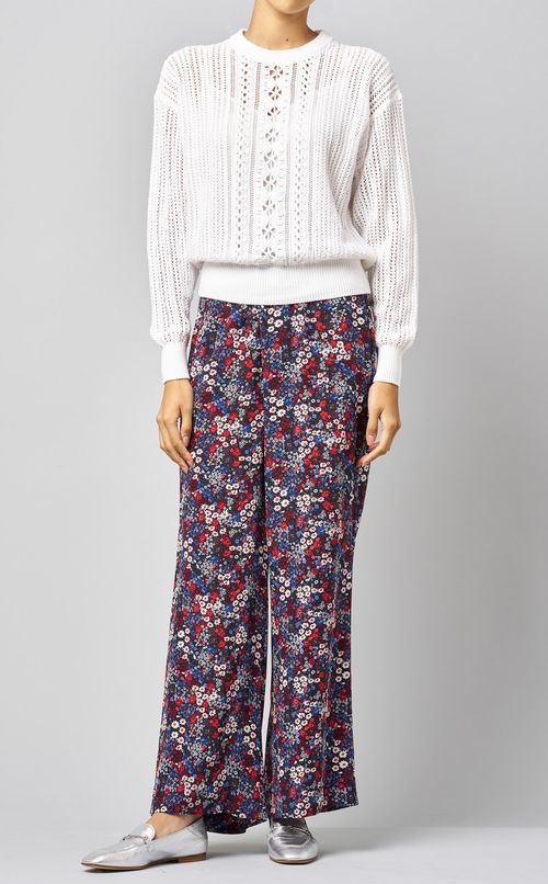 コットンメッシュニットプルオーバー