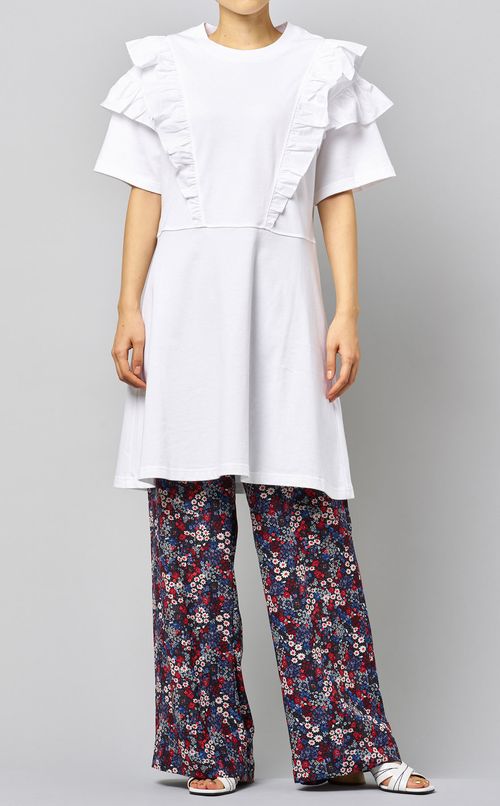 コットンフリルワンピース