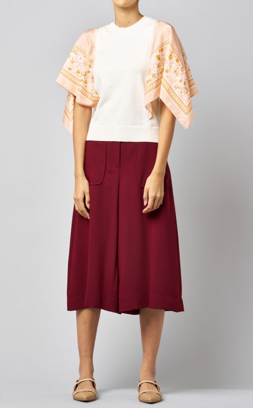 スカーフスリーブプルオーバー