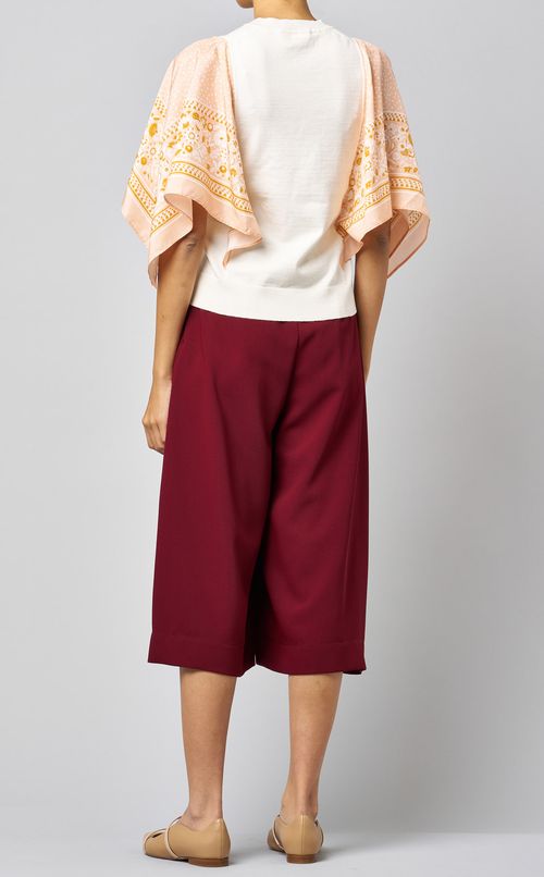 スカーフスリーブプルオーバー