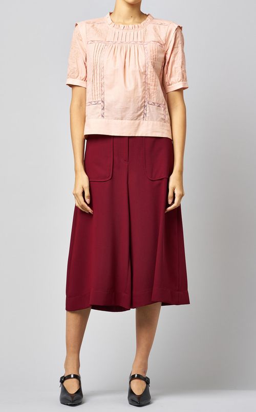 コットンパフスリーブプルオーバー