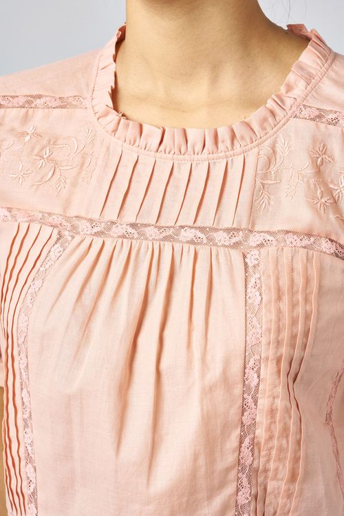 コットンパフスリーブプルオーバー