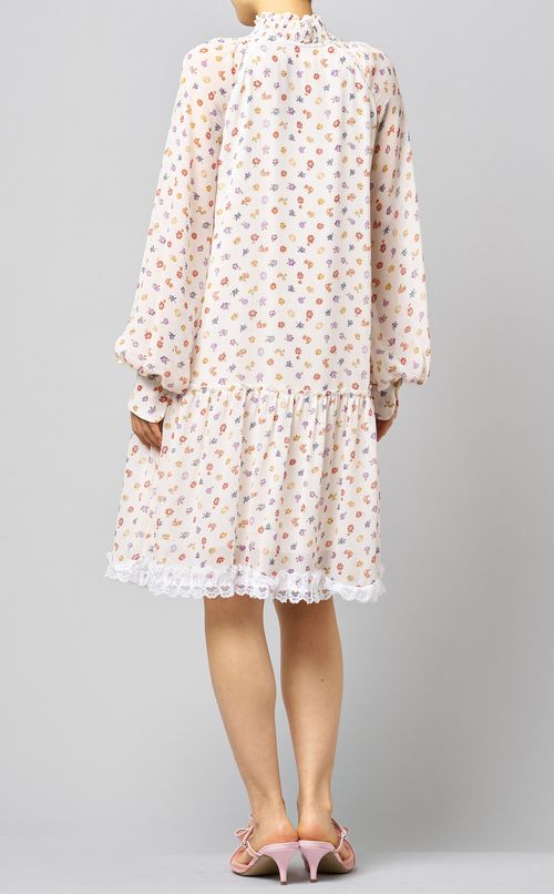 フラワープリントミニワンピース