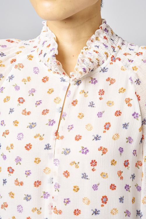 フラワープリントミニワンピース