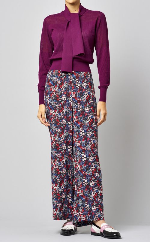 ボウタイニットプルオーバー