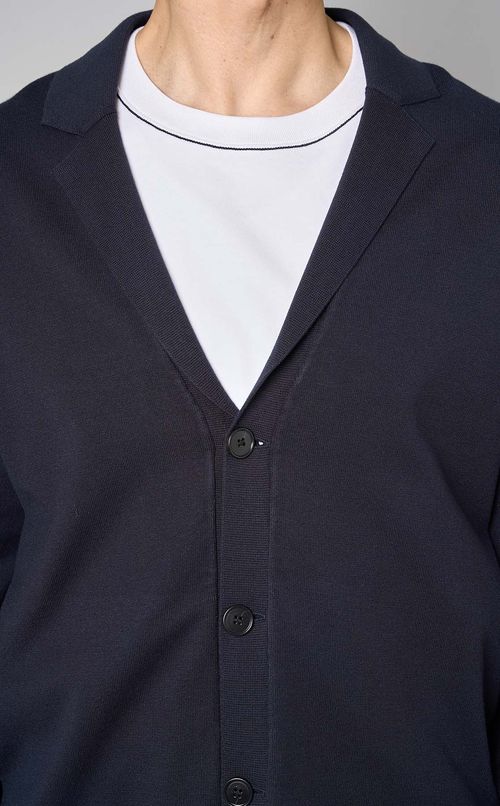 ラペルニットカーディガン