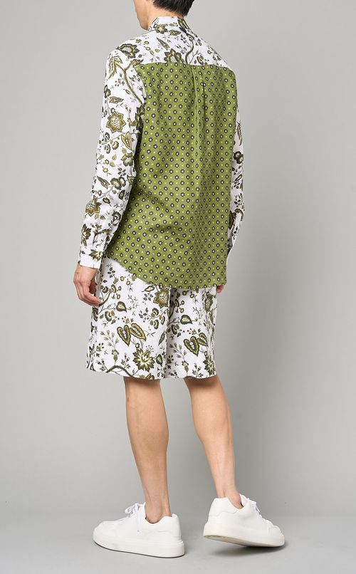 フラワープリントロングスリーブシャツ