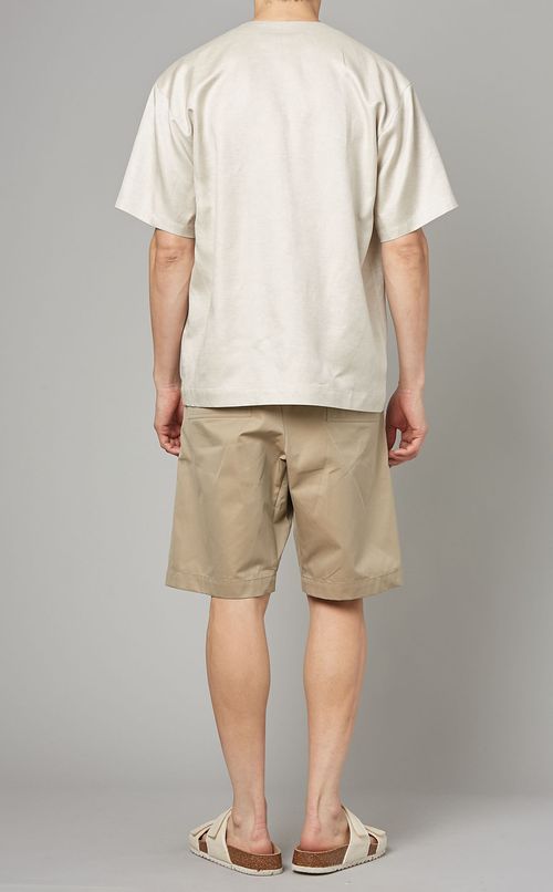 リネン混スキッパーシャツ