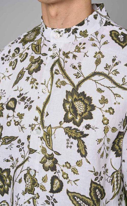 フラワープリントロングスリーブシャツ