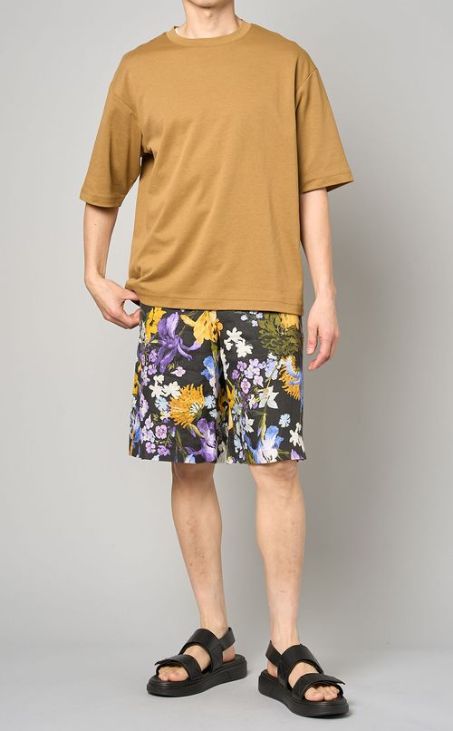 マルチカラーフラワープリントハーフパンツ
