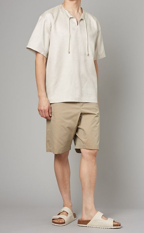 コットンギャバジンショートパンツ