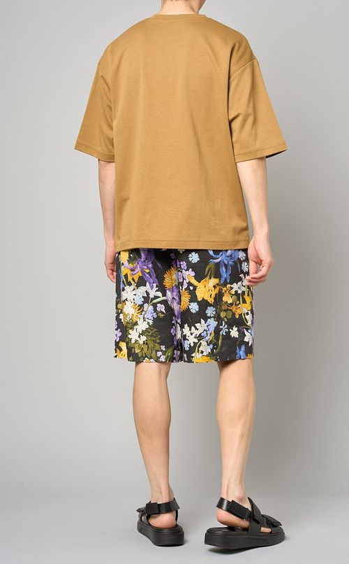 マルチカラーフラワープリントハーフパンツ
