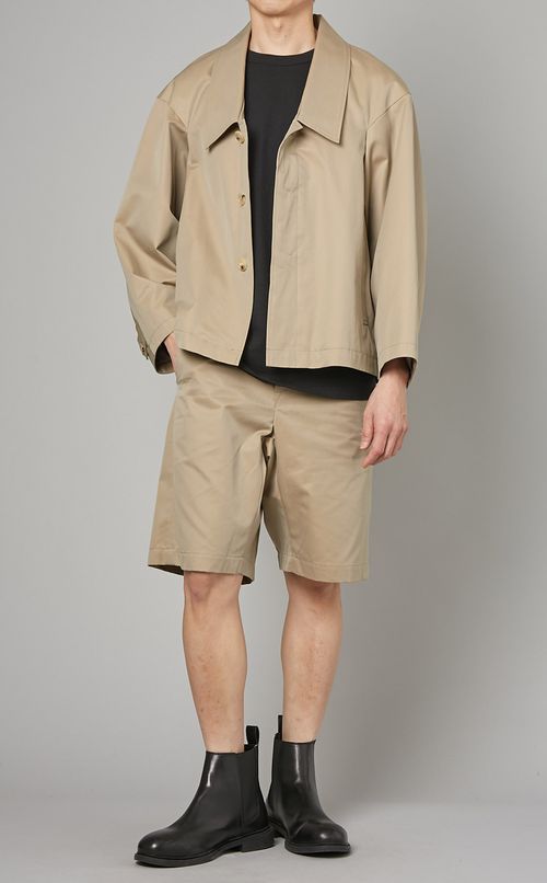 コットンギャバジンショートパンツ