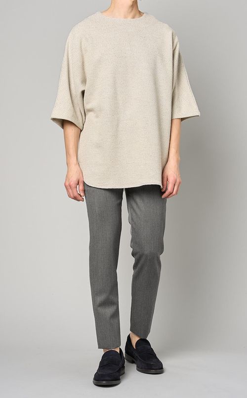 ノータックテーパードパンツ