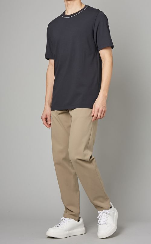 ジャージクルーネックチェーンティー