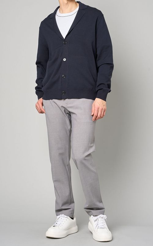 ラペルニットカーディガン