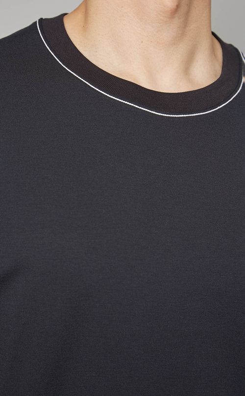 ジャージクルーネックチェーンティー