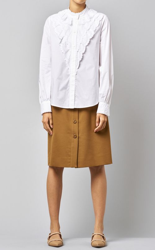 フロントフリルブラウス