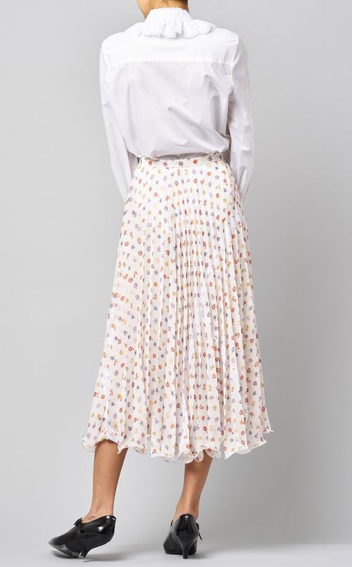フラワープリントシフォンスカート
