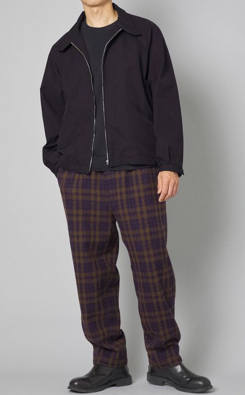 ウールコットンギャバハリントンブルゾン