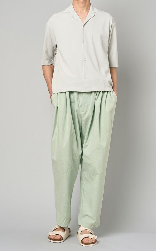 シャンブレーギャザーパンツ