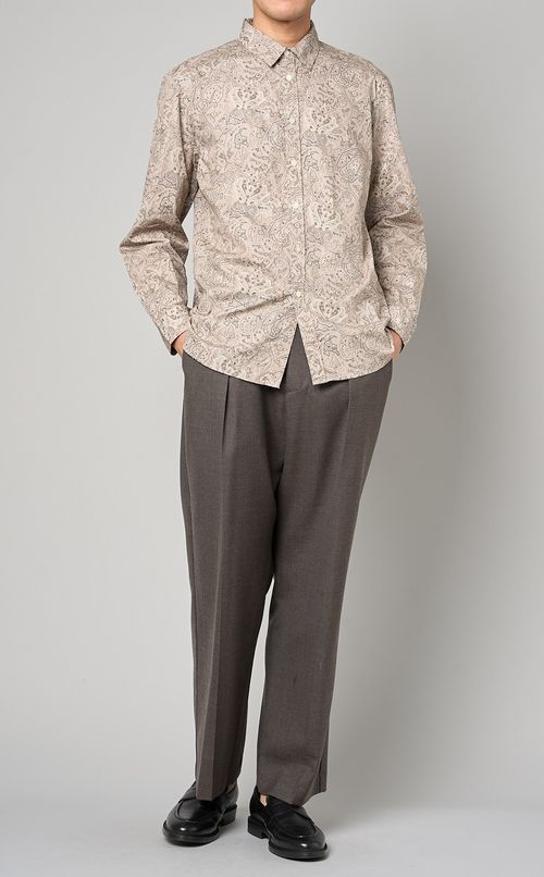 ウールミルドタックパンツ