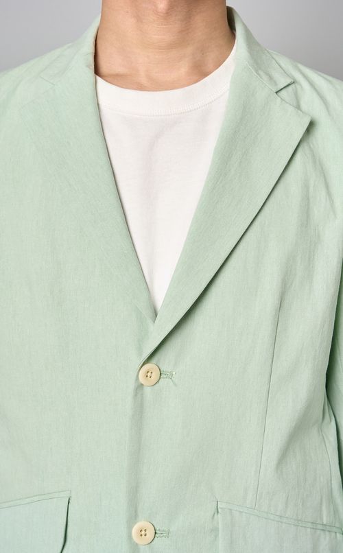 シャンブレー2ボタンジャケット