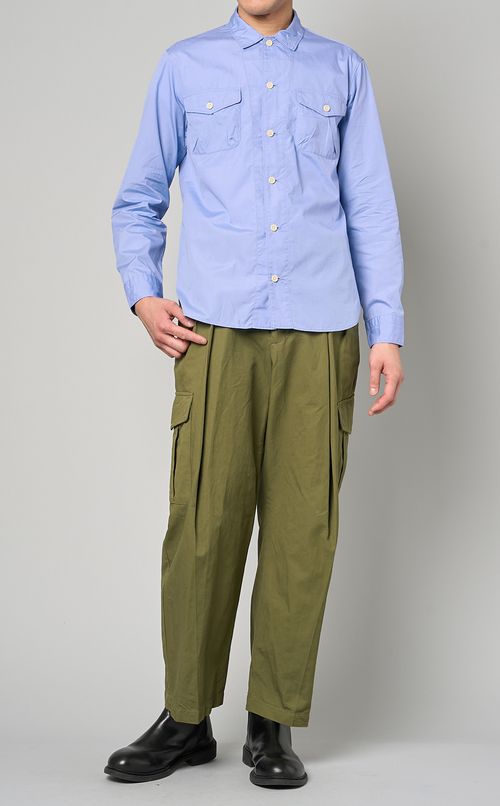 ポプリンアーミーシャツ