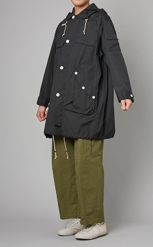 ポプリンフーデッドコート