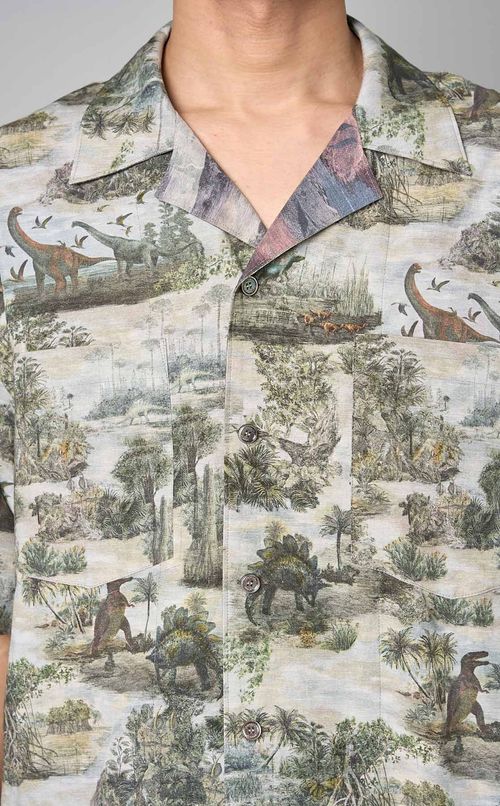 プリントハーフスリーブシャツ