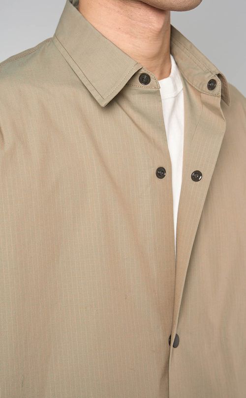 シャンブレーリップコーチジャケット