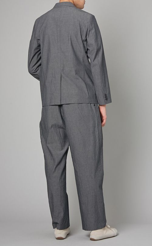 コットンシャンブレー2ボタンジャケット