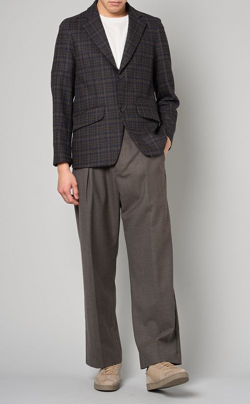 ウールミルドタックパンツ