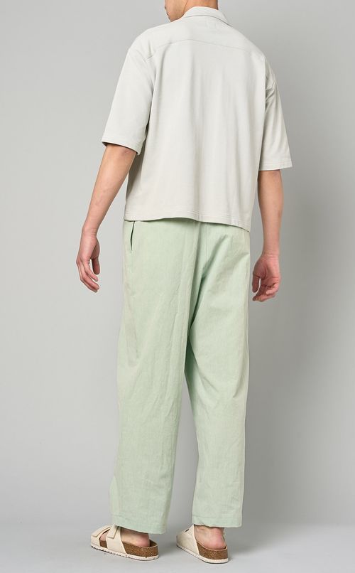 オープンカラーハーフスリーブシャツ